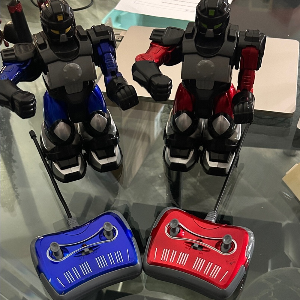 Remote Control Battle Robots - Black, Blue, and Red